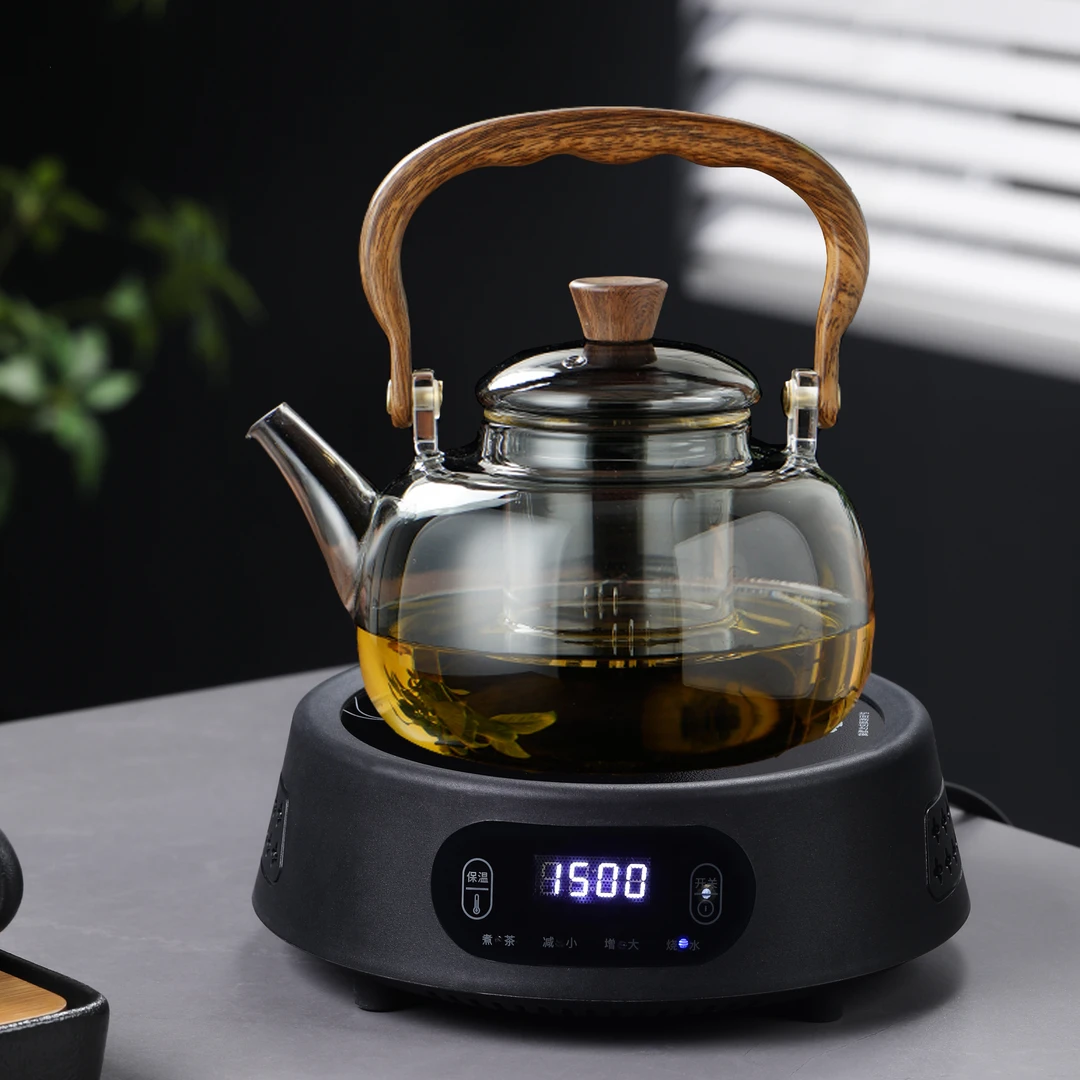 茶具家用煮茶器煮茶炉提梁壶煮茶壶保温加厚大容量玻璃茶壶蒸煮壶