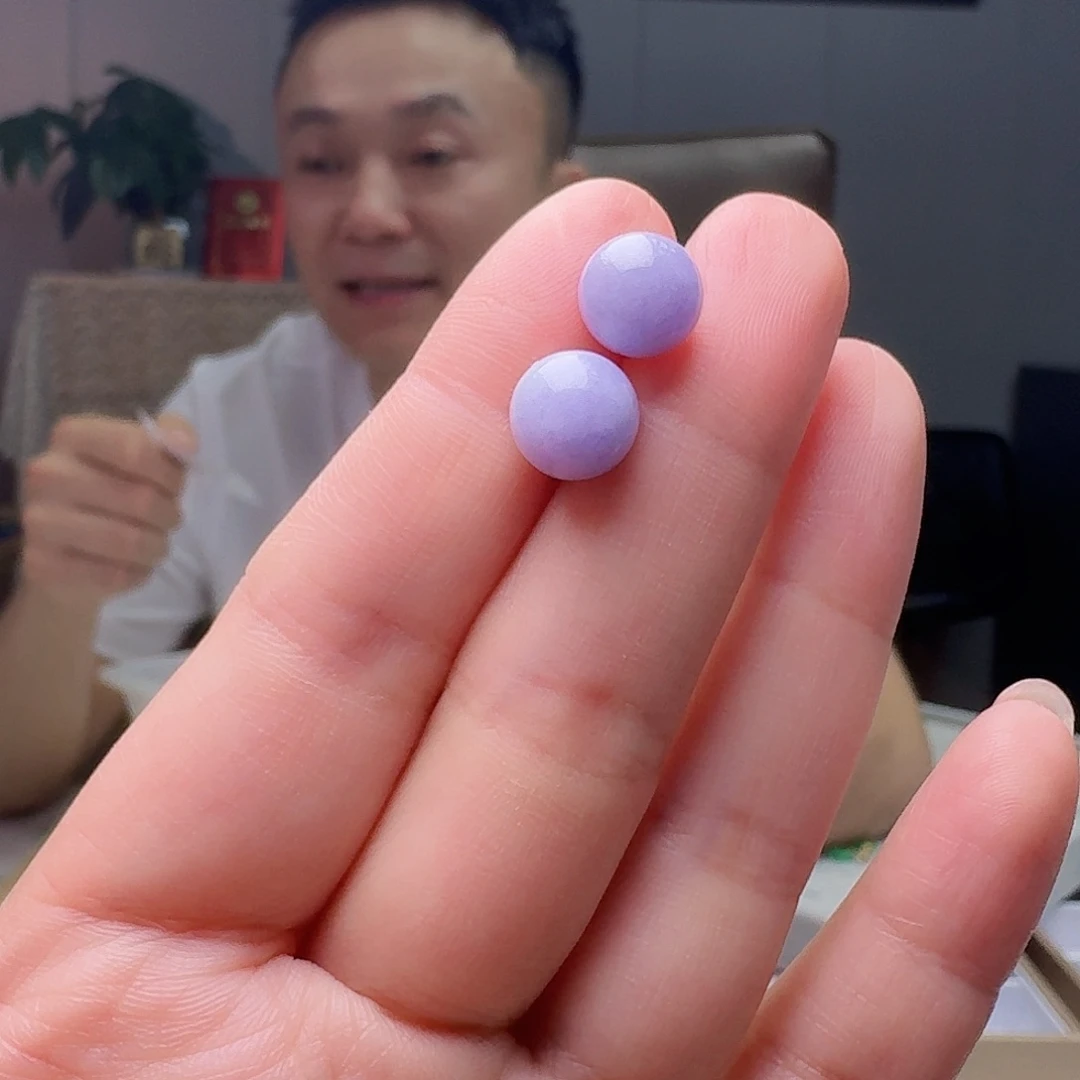 翡翠18K金镶嵌耳饰多样性发货其一
