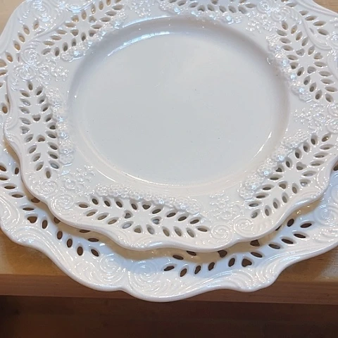 娜***g瓷麦穗盘子两大一小