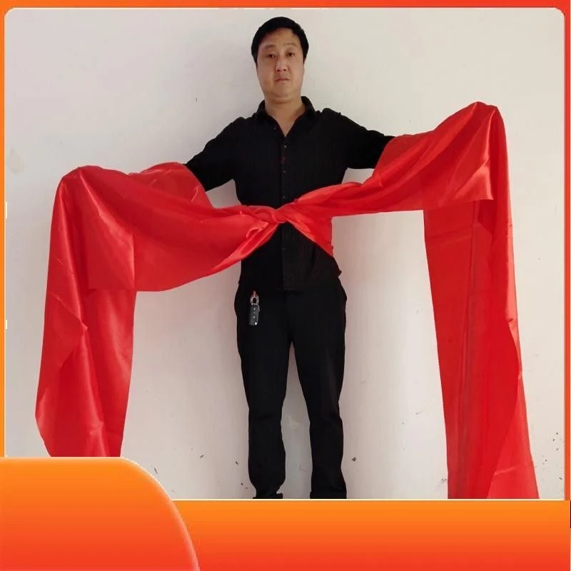 秧歌红绸带跳舞加厚舞蹈绸子亮面绸缎长彩带年会红色黄绿腰鼓腰带