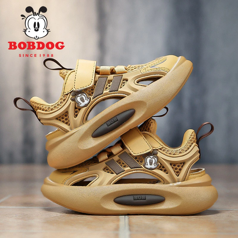 巴布豆男童凉鞋2025夏季新款包头防撞沙滩框子鞋镂空运动儿童鞋子