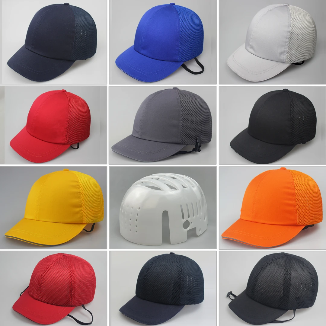 顶上飞羽安全帽棒球式车间工作安布帽子防护防撞轻型工地网眼轻便