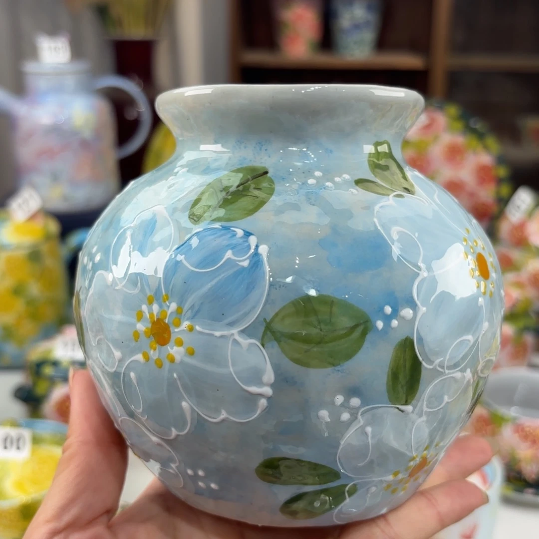 景德镇手绘高温釉下彩陶瓷茶具