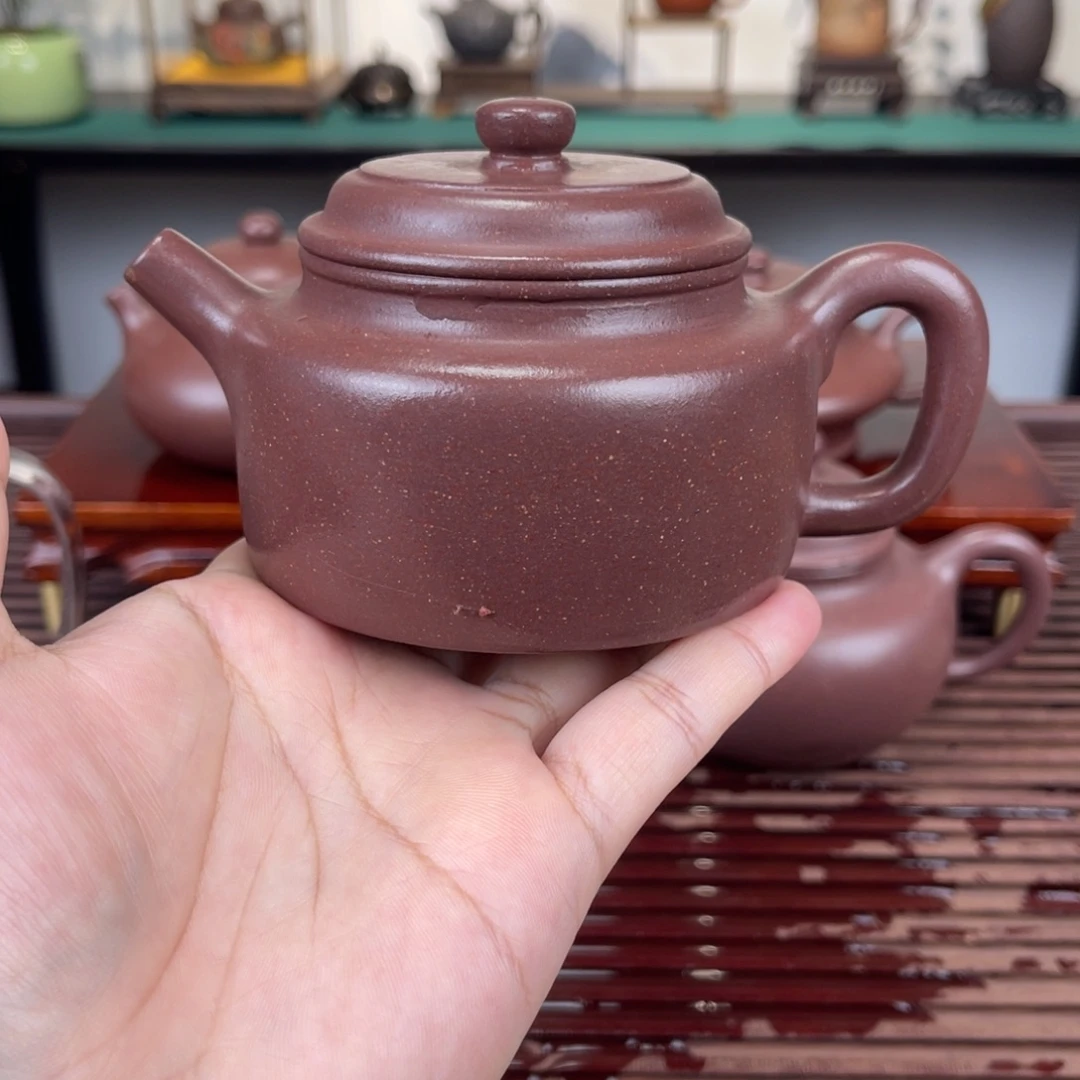 紫砂茶壶210毫升全手工底槽青德钟
