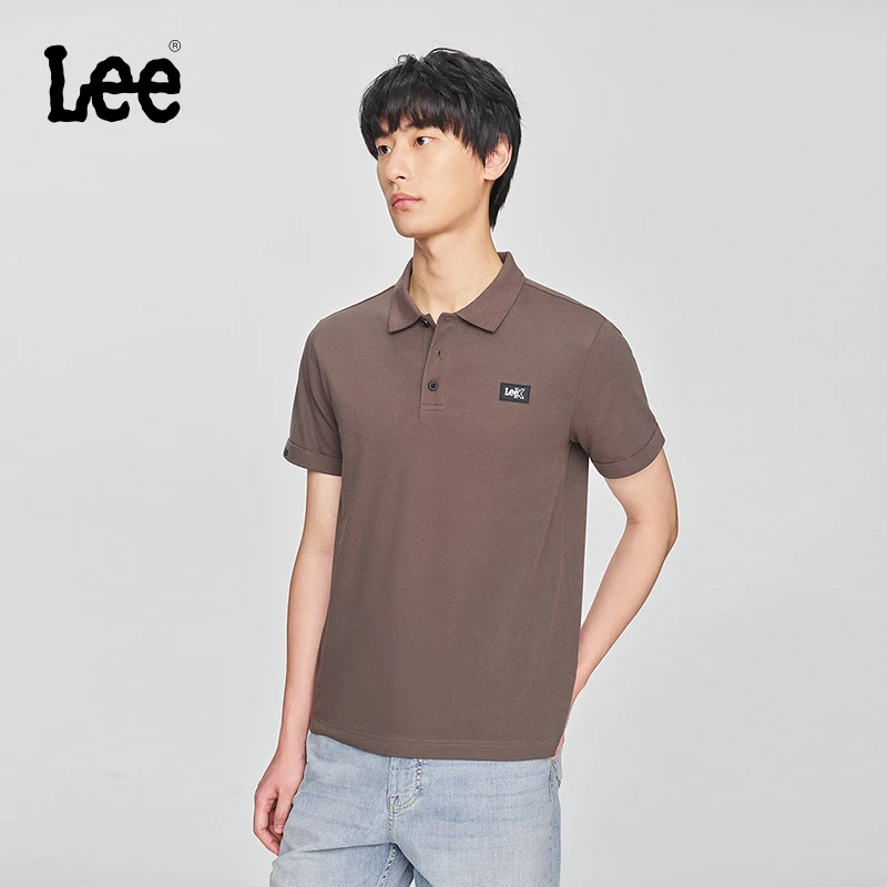 Lee25夏日舒适版翻领Logo织标短袖polo衫休闲LMT009802205
