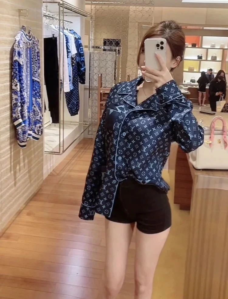 全新未使用 LouisVuitton/路易威登  aa2054 批量 桑蚕丝 衬衫34