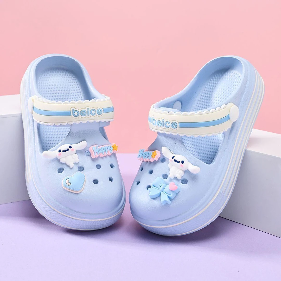 儿童拖鞋2025新款玉桂狗女童洞洞鞋室内软底防滑女孩户外沙滩鞋