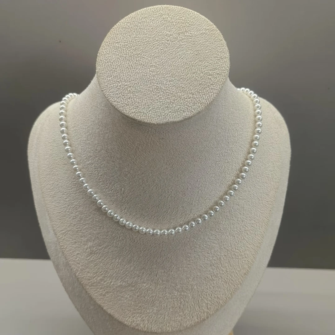 【小辉珍珠】天淡水3-4mm小米珍珠时尚百搭简约强光经典