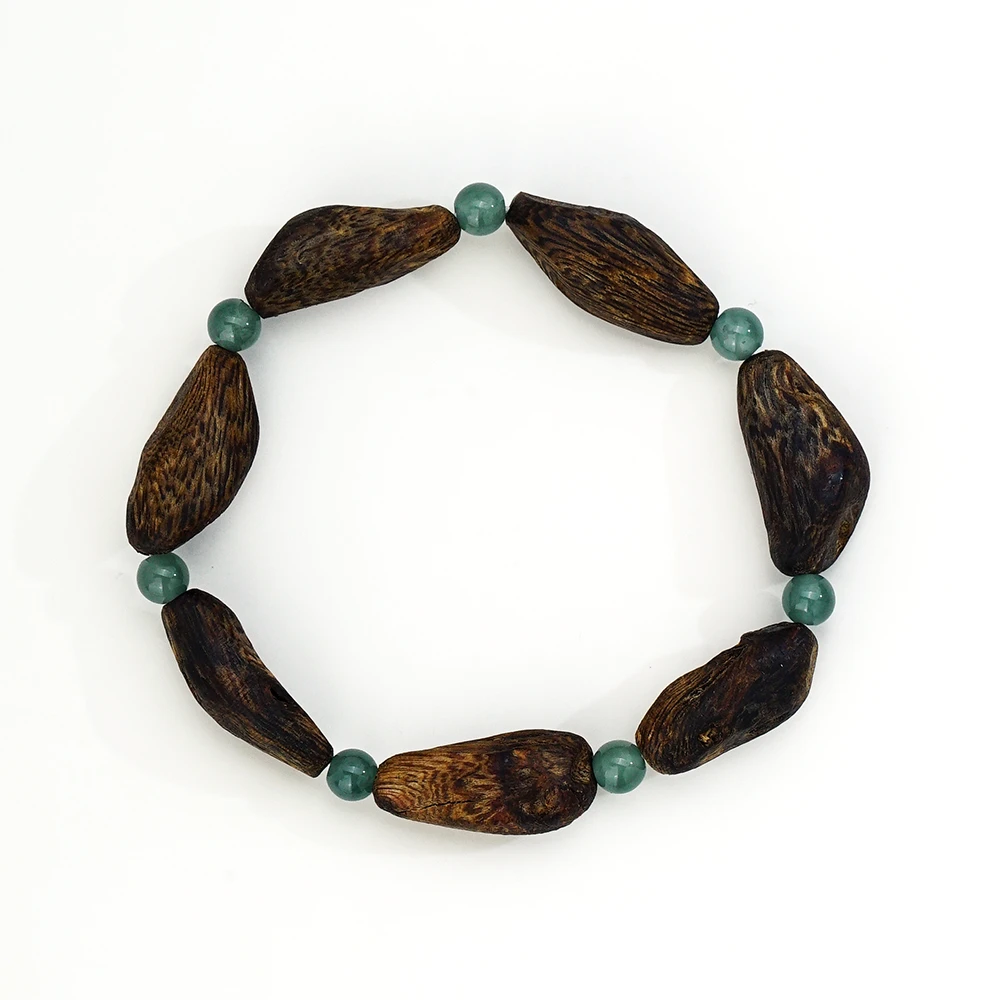 沉香【山峦回响】沉香翡翠手串45170