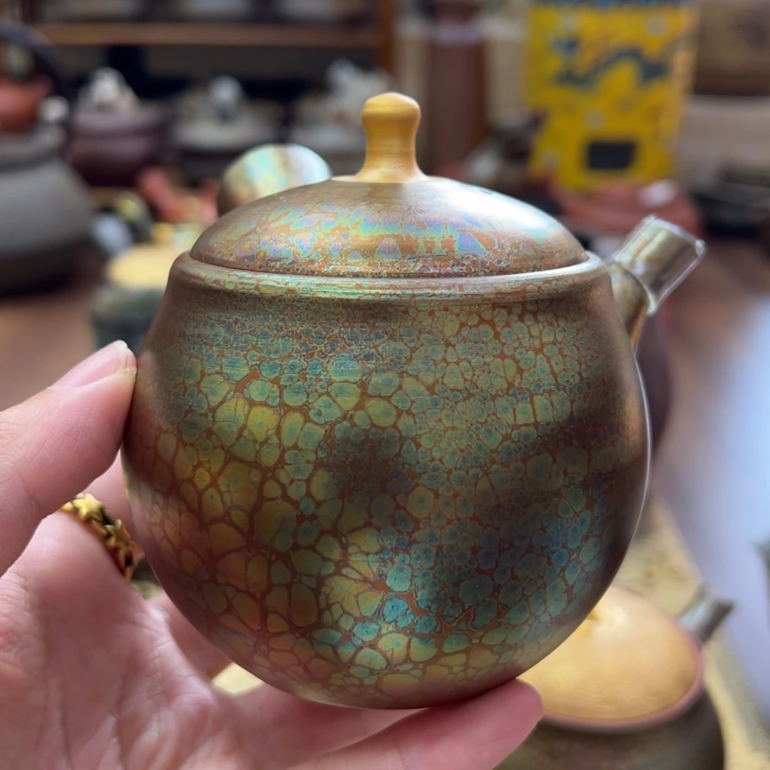 昭龍常滑烧侧把壶