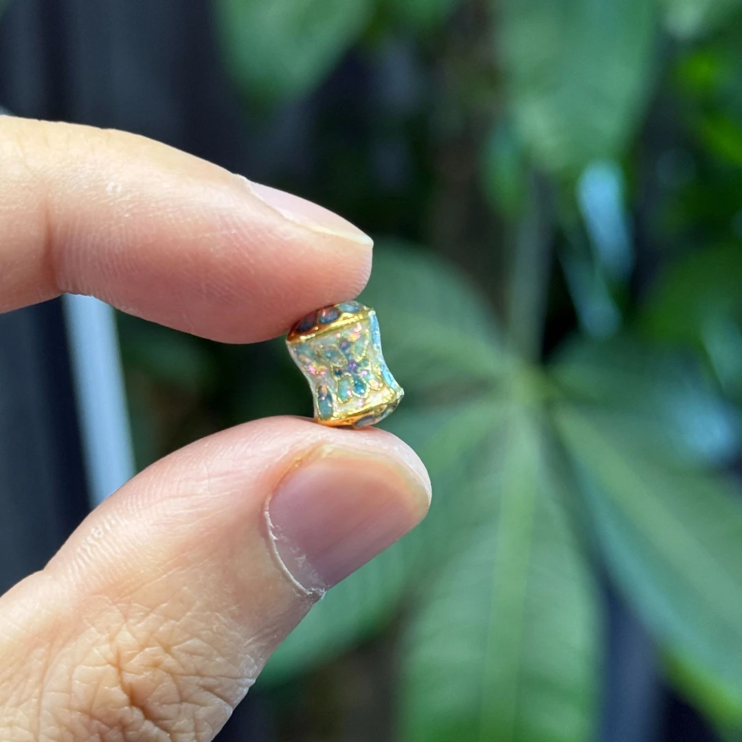 足金999十字架桶珠中穿配件