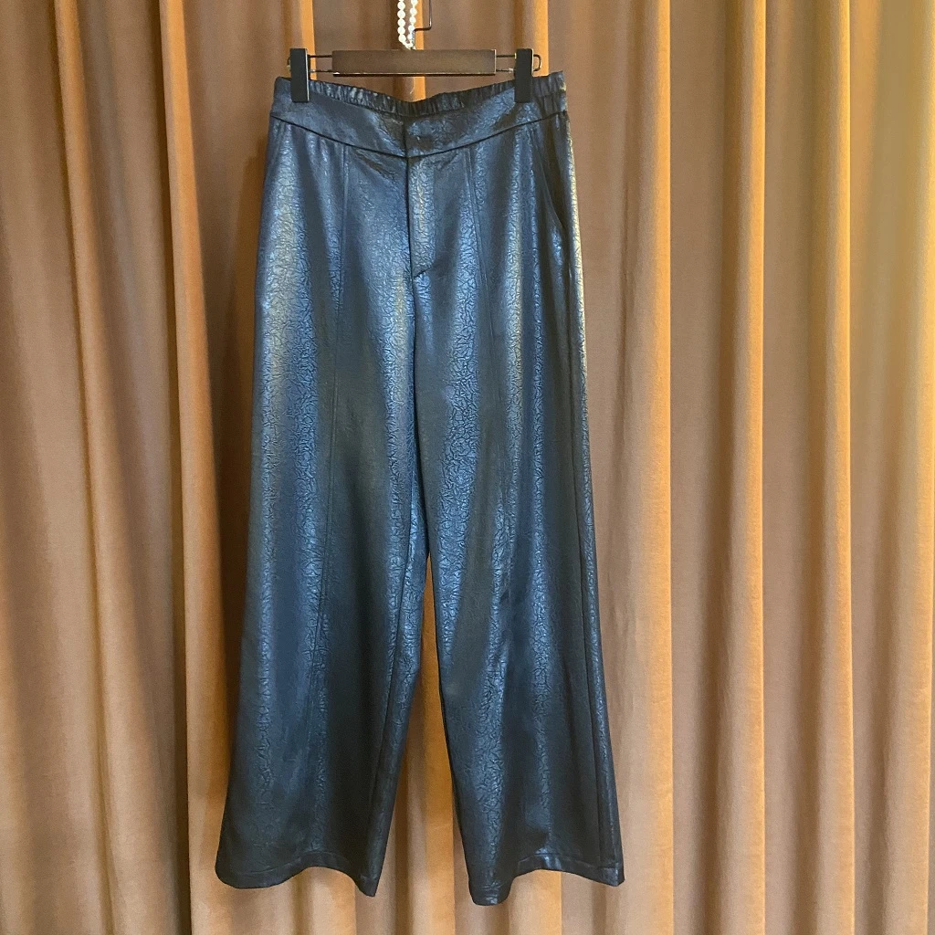 【桂溯】新中式新款休闲时尚百搭提花巨显瘦大气女秋冬季休闲裤