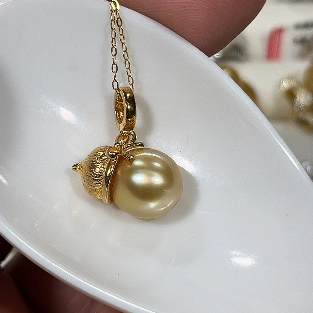 海水珍珠银S925镶嵌颈饰