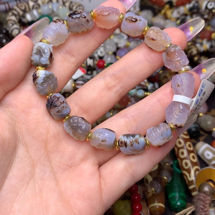 玛瑙/玉髓未镶嵌发一条