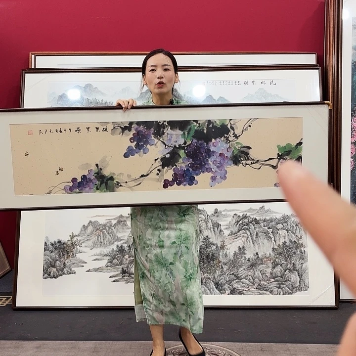国画带框绘画作品160/45