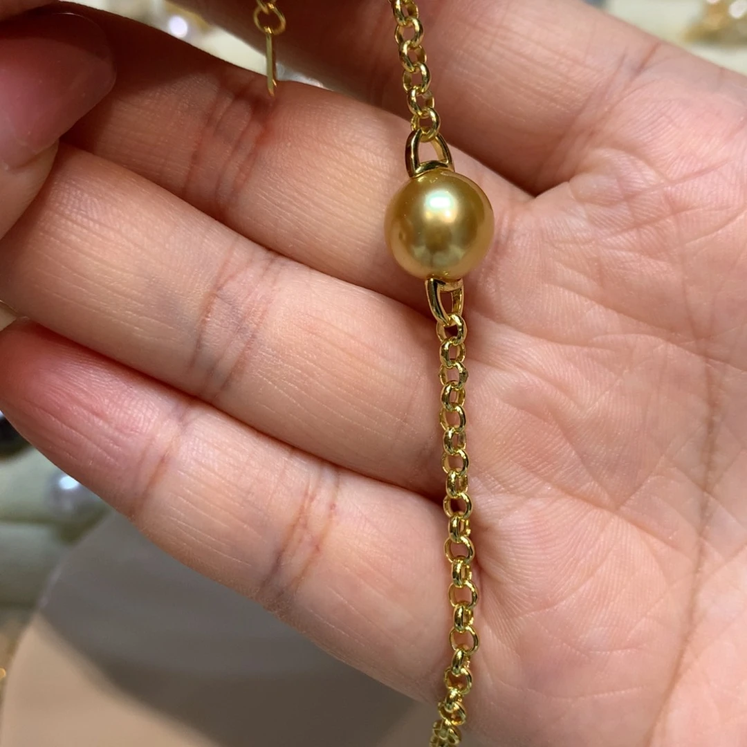 海水珍珠手链银S925镶嵌