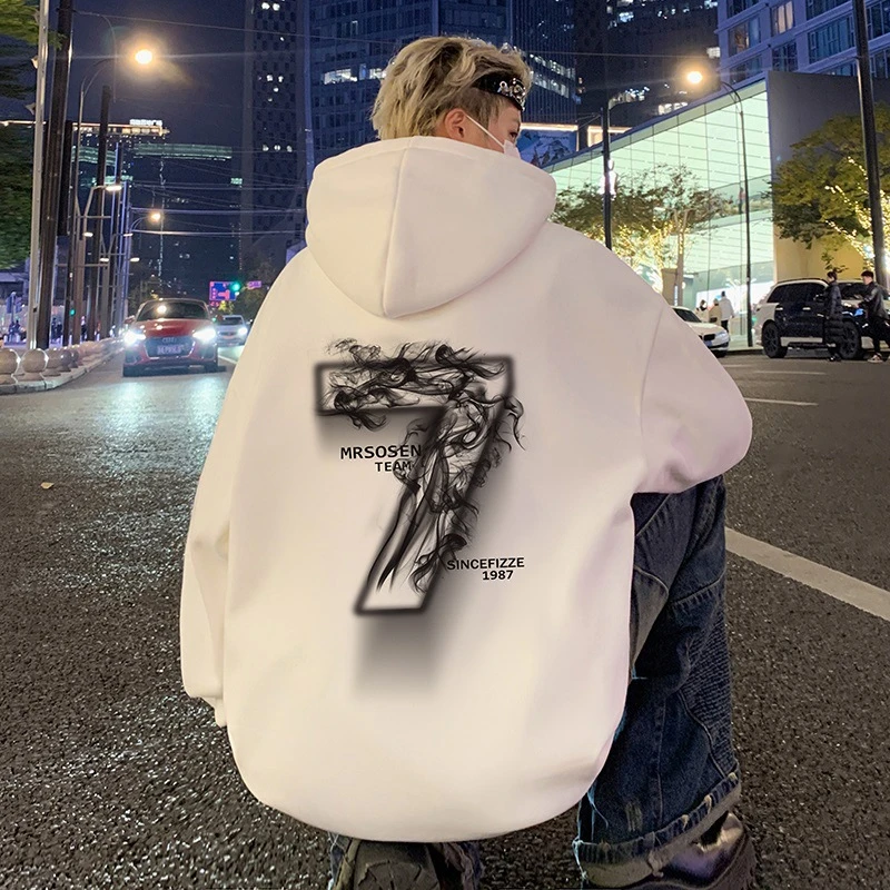 美式连帽卫衣男秋冬季2025新款休闲帽衫ins港风长袖重磅运动外套