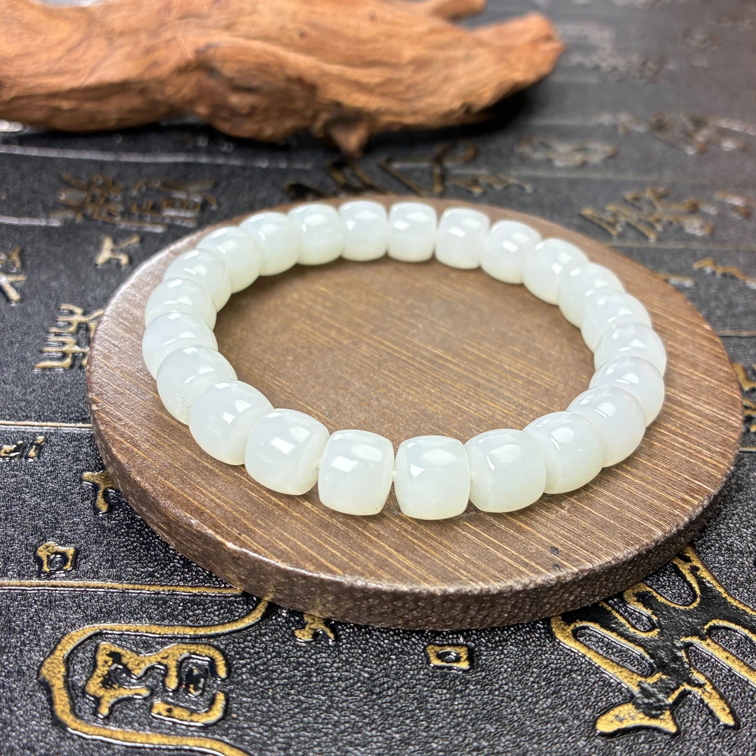 和田玉手串【小北质检】ZJSY01XZ43多样性发一