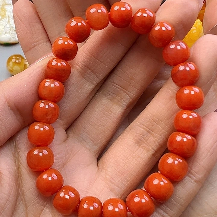 快***子南红玛瑙未镶嵌手链