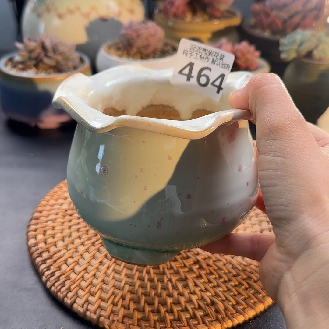 瓷片景德镇泥泥花盆口9