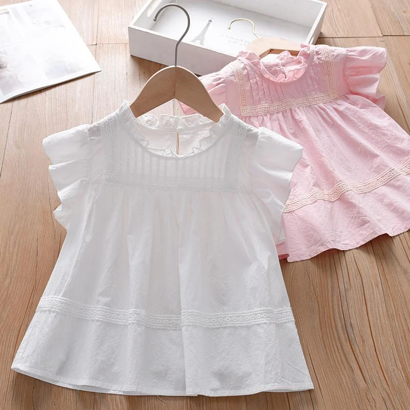 女童娃娃衫夏季新款洋气儿童纯棉衬衫宝宝衣服甜美上衣公主衬衣薄