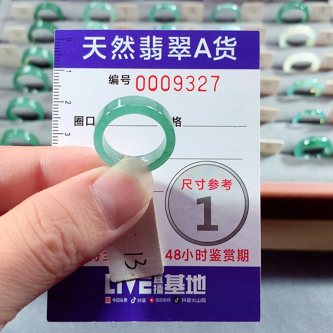 翡翠未镶嵌戒指13号