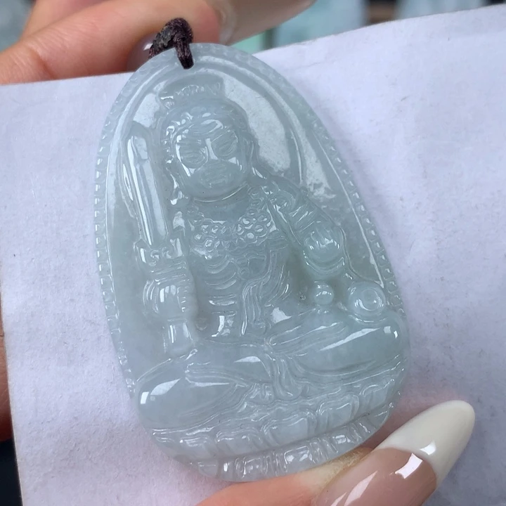 颈饰未镶嵌翡翠不动明王吊坠