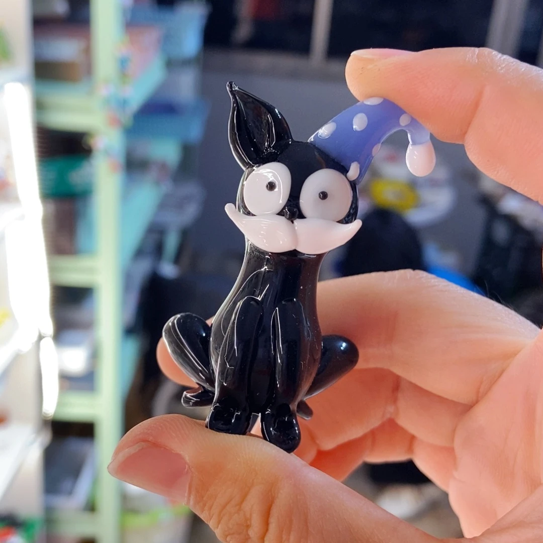 琉璃手工艺品晚安猫