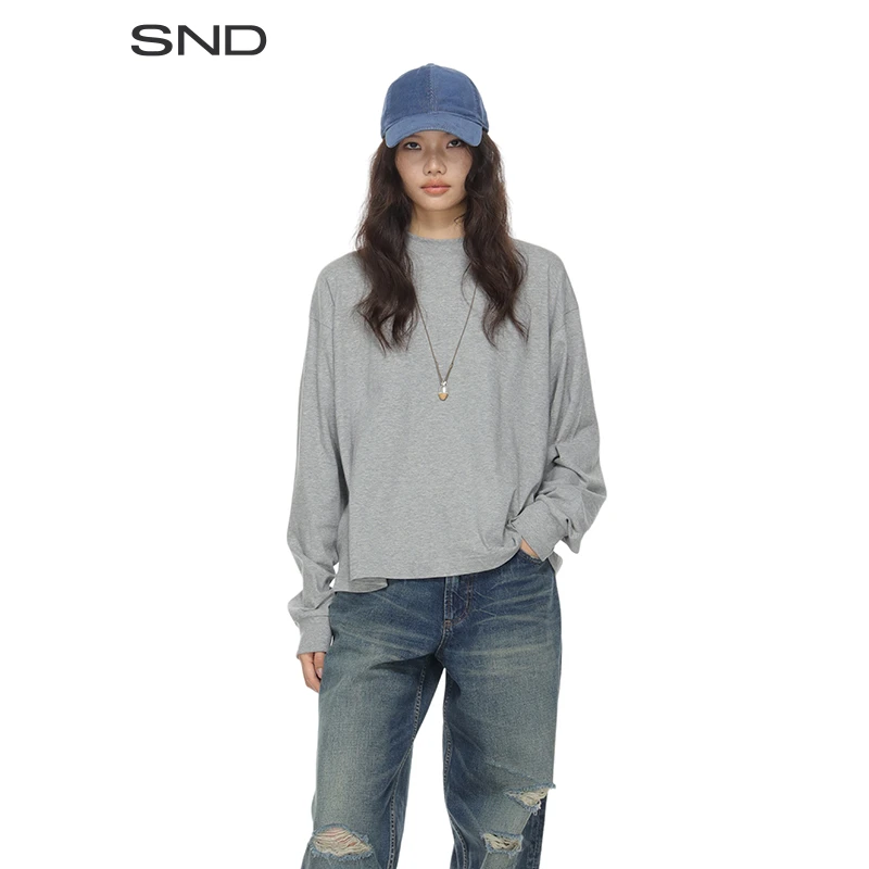 【对倒 SS25】  舒适长袖T恤 纯色简约设计款 日常穿搭 通勤