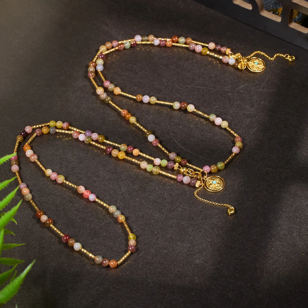 非遗好物分享【玉峰珠宝】盐源圆珠扎基项链（多样性发一）X-N9301