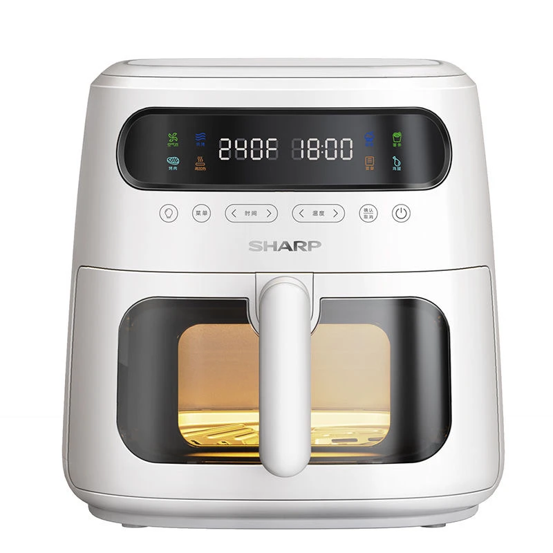 准新品  夏普8L空气炸锅家用智能可视触摸屏大容量多功能免翻面