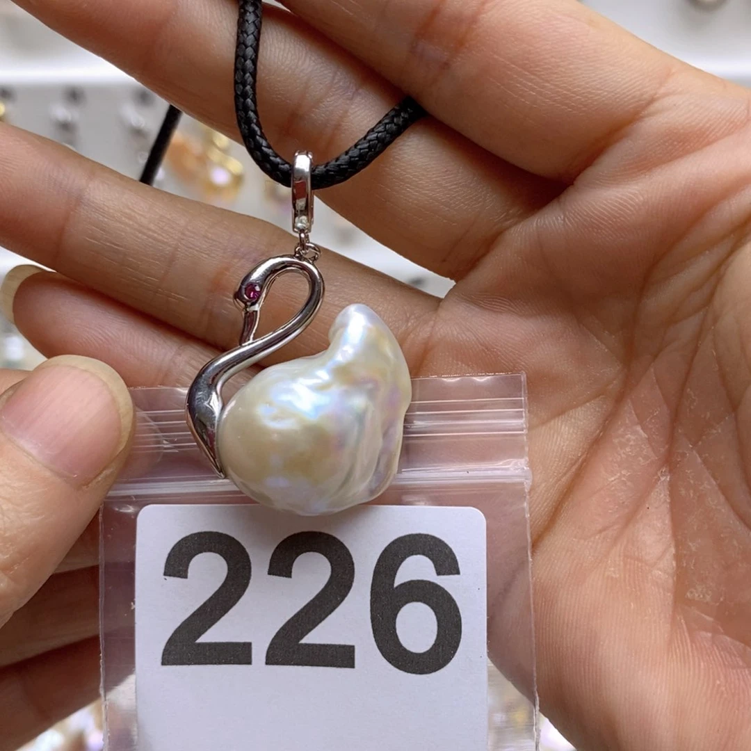 淡水珍珠颈饰银S925镶嵌226