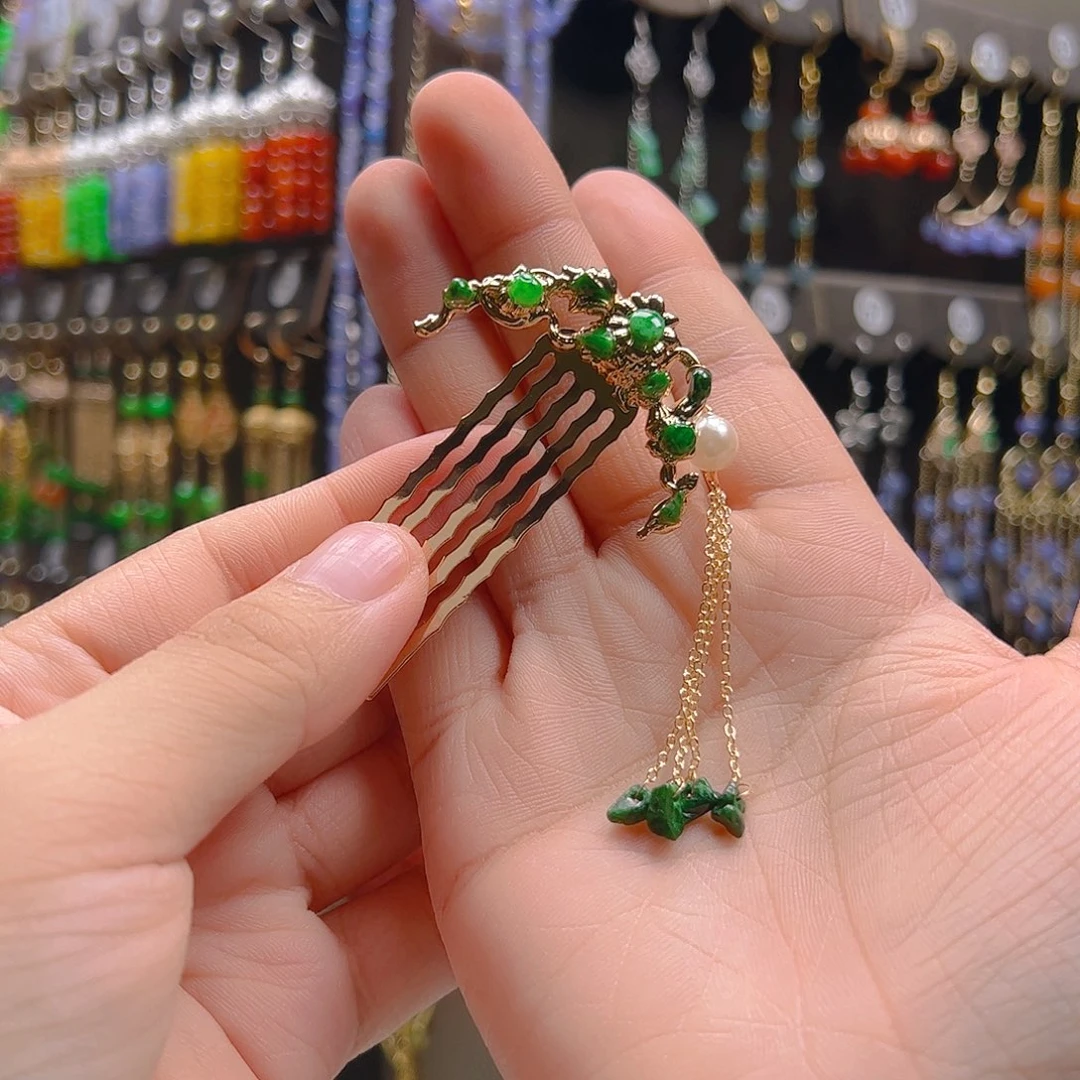 翡翠合金耳坠翡翠