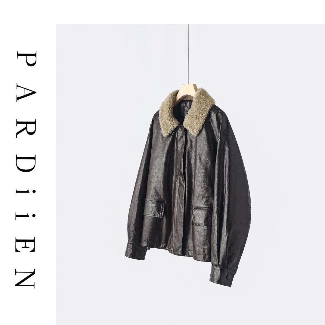 【北总严选】帕迪恩绵羊皮翻领鹅绒服88F627