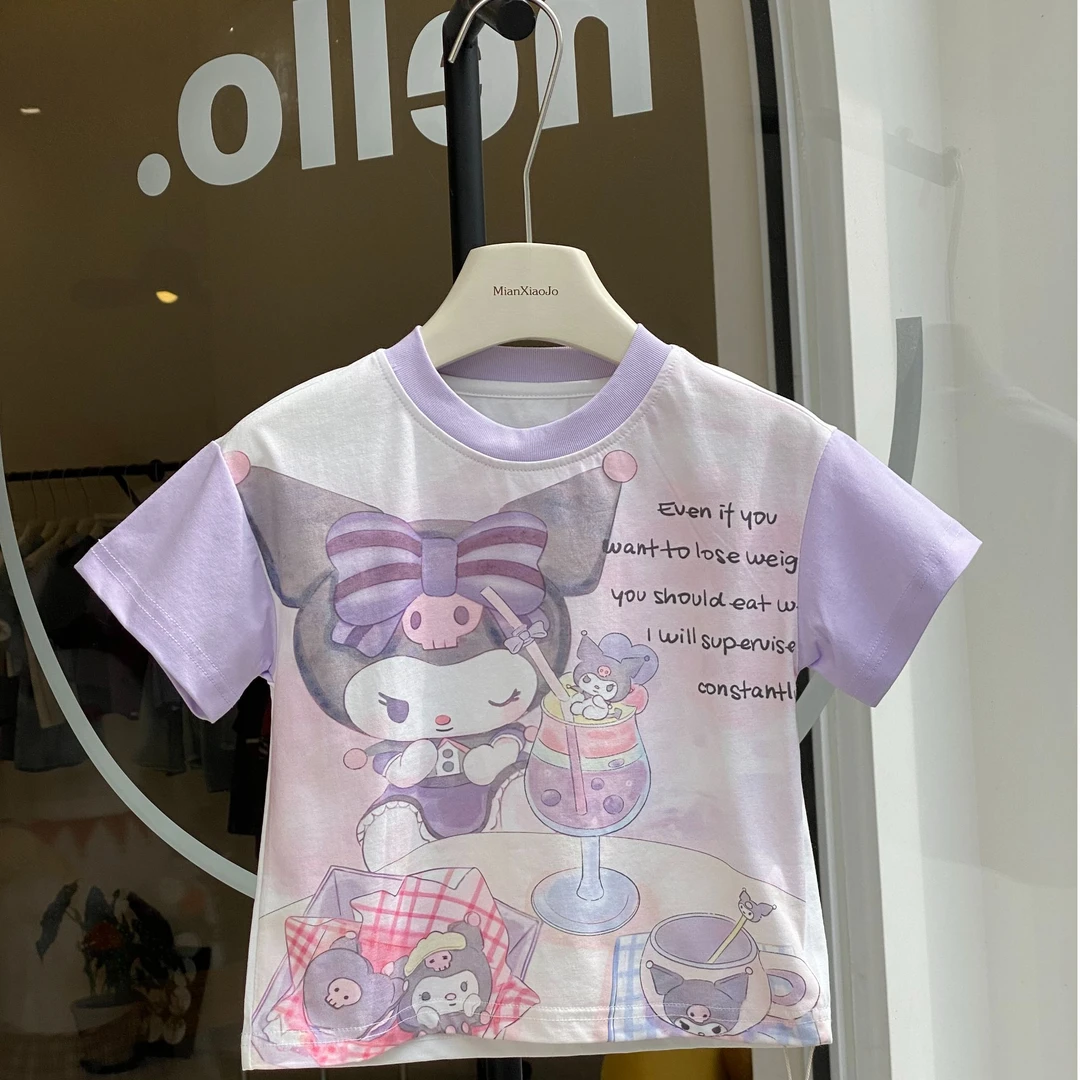 棉小九 儿童库洛米短袖卡通T恤（小童）362120