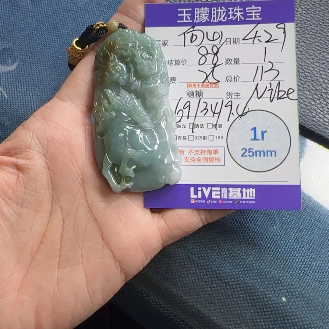 翡翠未镶嵌颈饰向**海