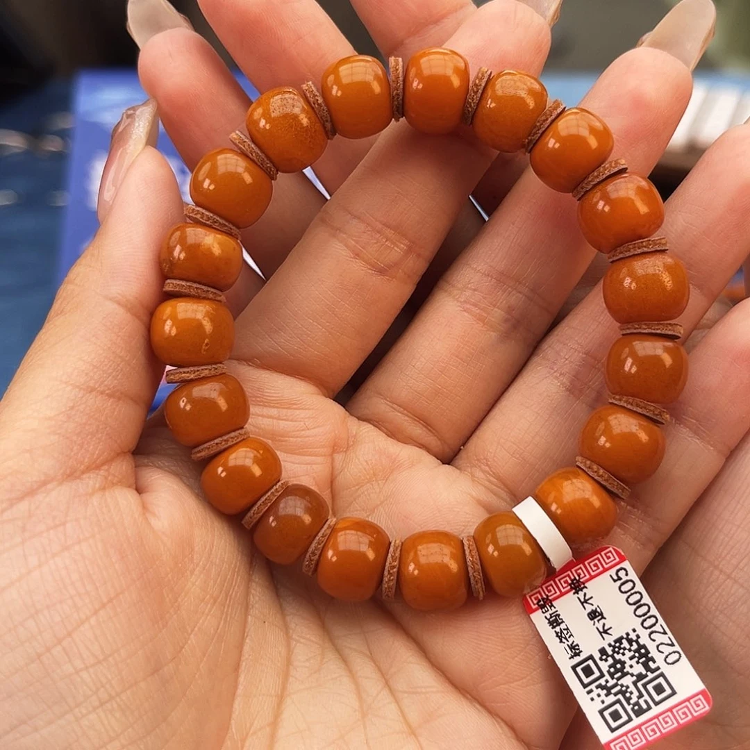 未镶嵌琥珀手链11m老蜡