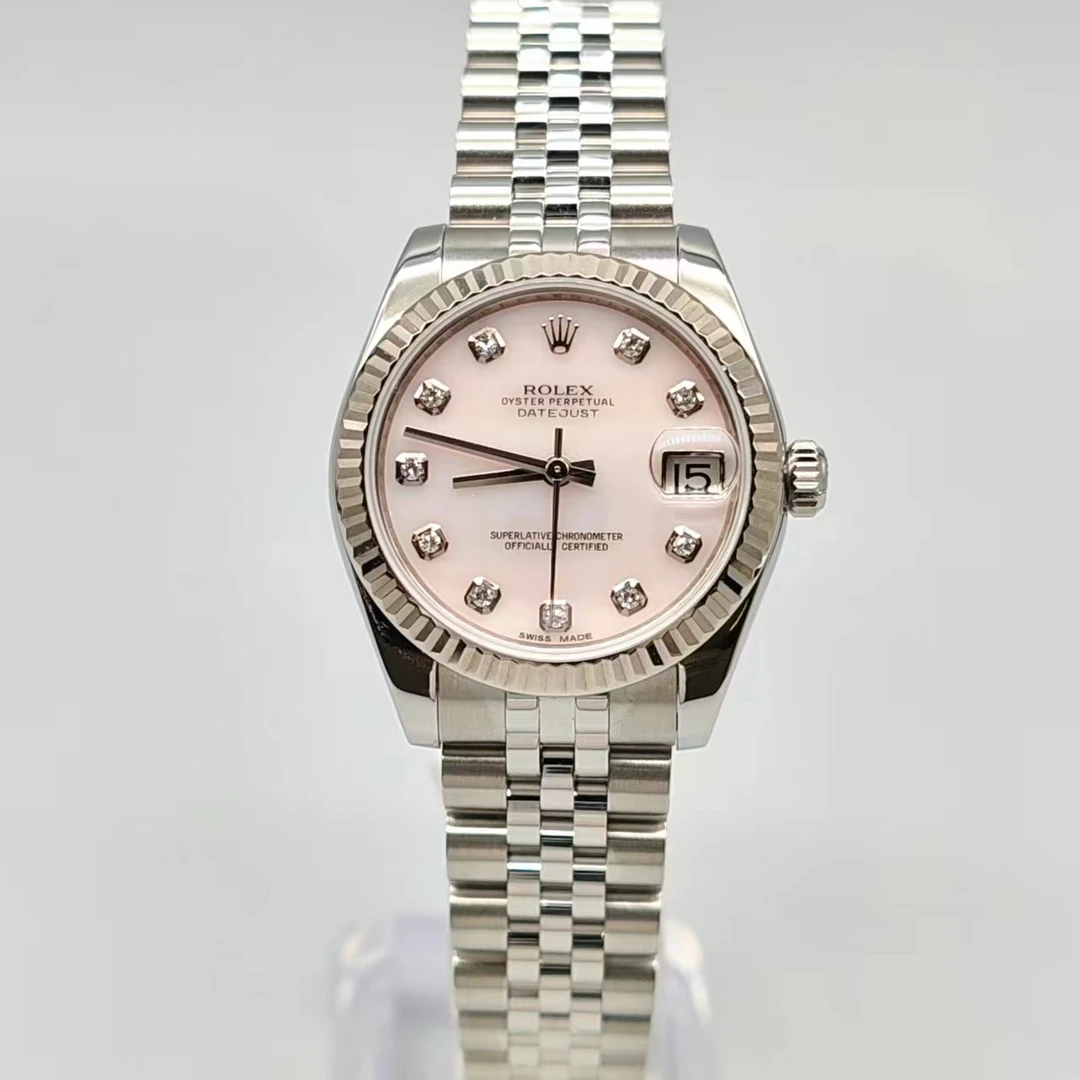 99新 Rolex/劳力士 小橘/178274/31/自动机械/粉贝母/17年全套