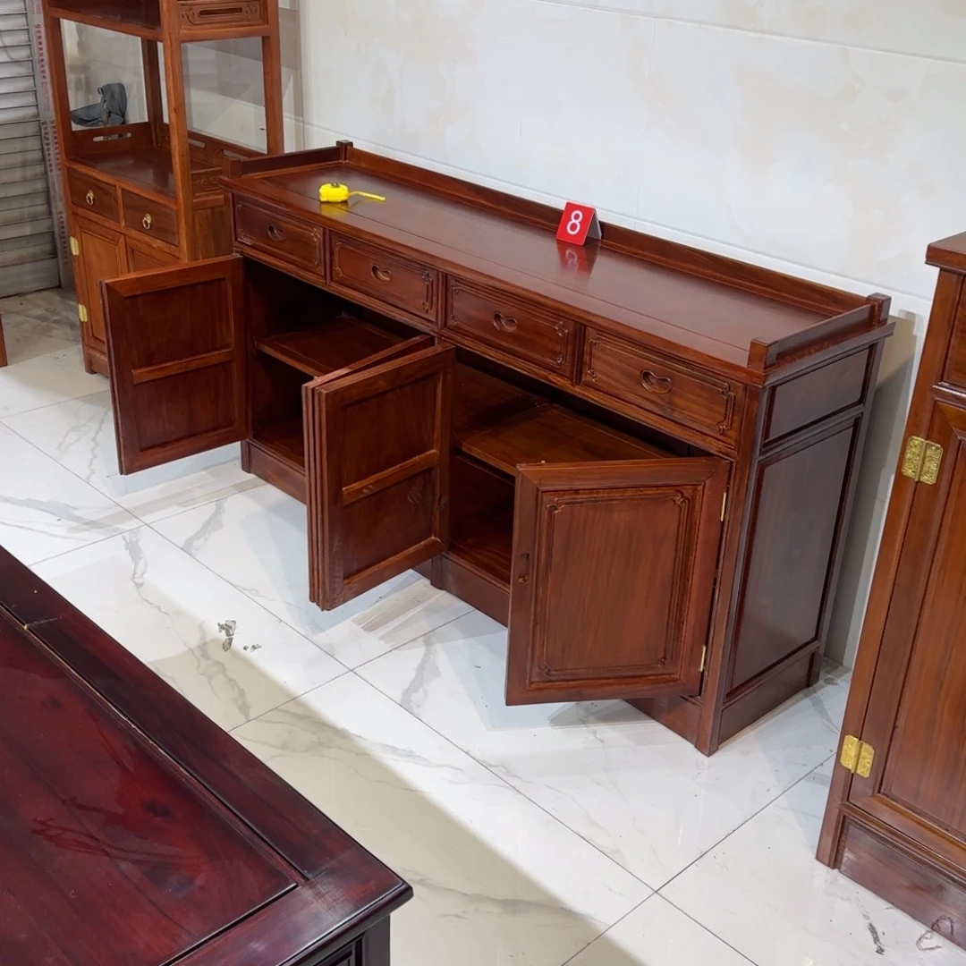花梨木类成套家具刚果花梨158✖️40高83四门四抽餐边柜