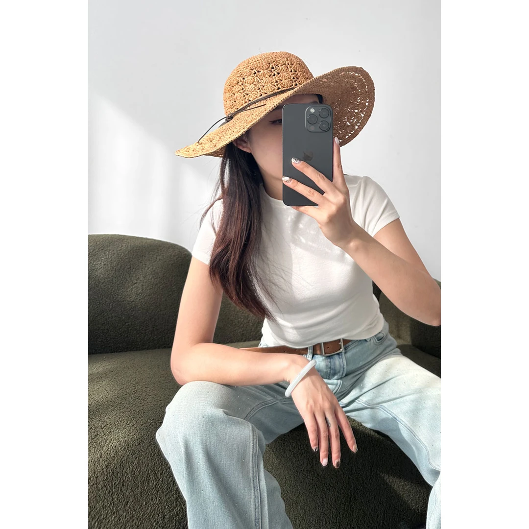 【拿捏曲线】法式温柔T 女士小高领短袖 24074