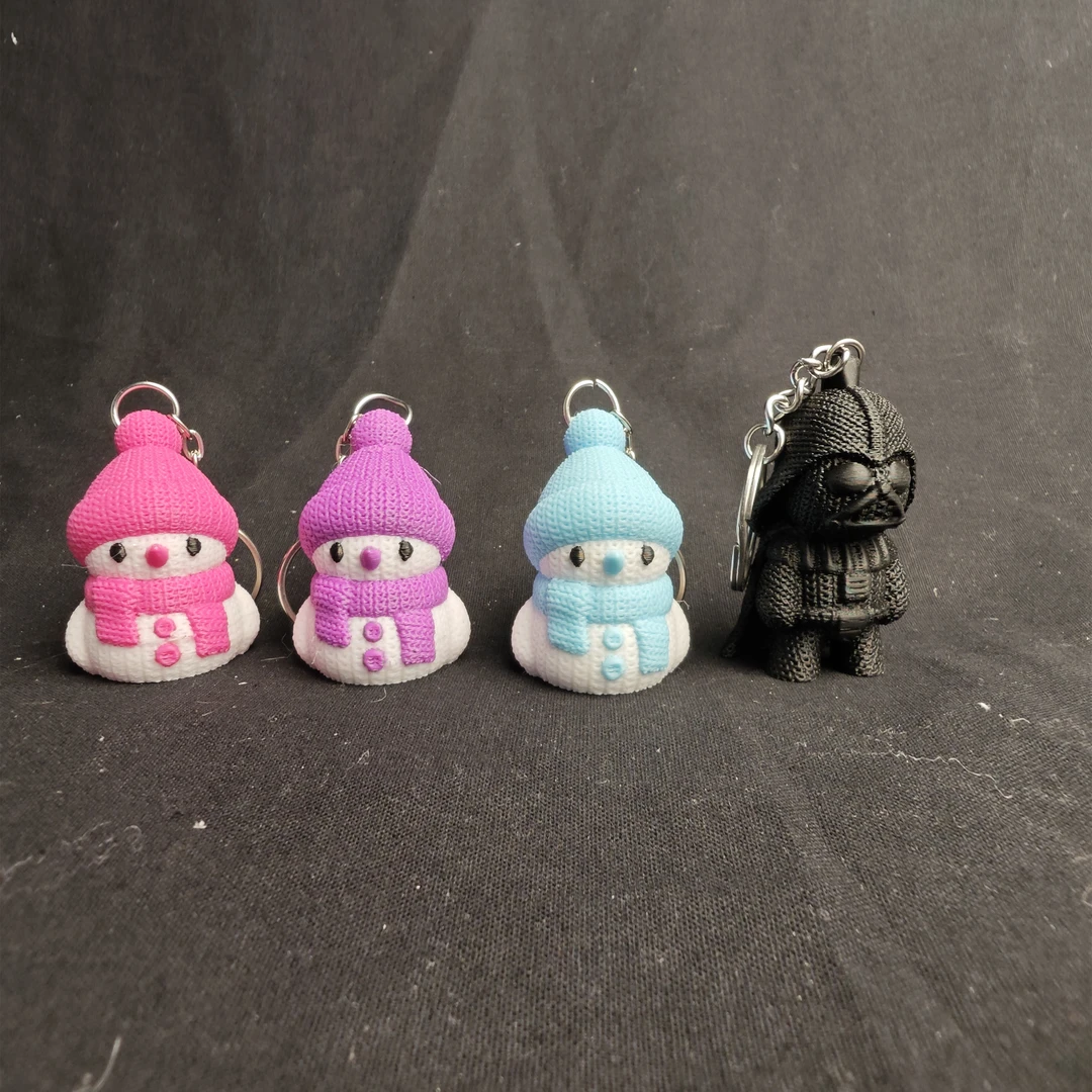 3D打印挂件小雪人挂饰仿针织挂饰