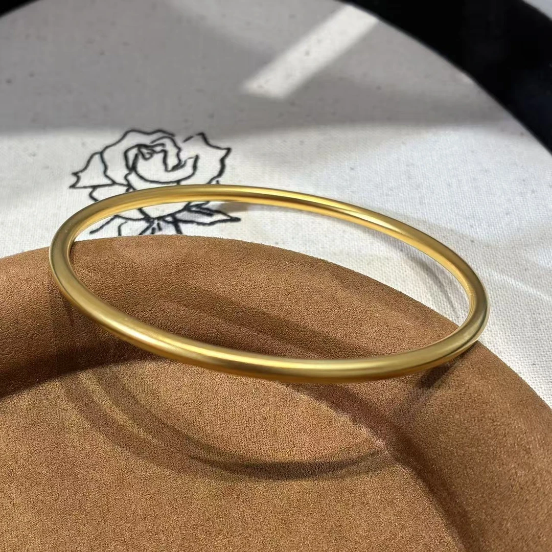 铜合金手镯 远远（YY191）  【镀真金 高版本】气质复古经典素款