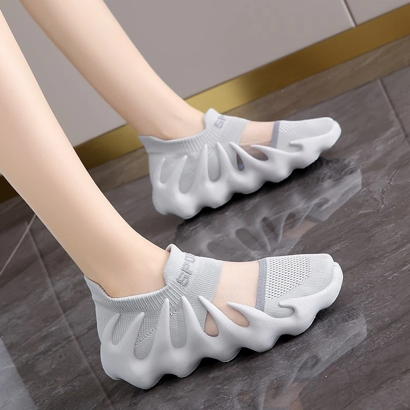 飞织运动鞋女八爪鱼女健身房跑步机鞋瑜伽室内外专用软底轻便女鞋