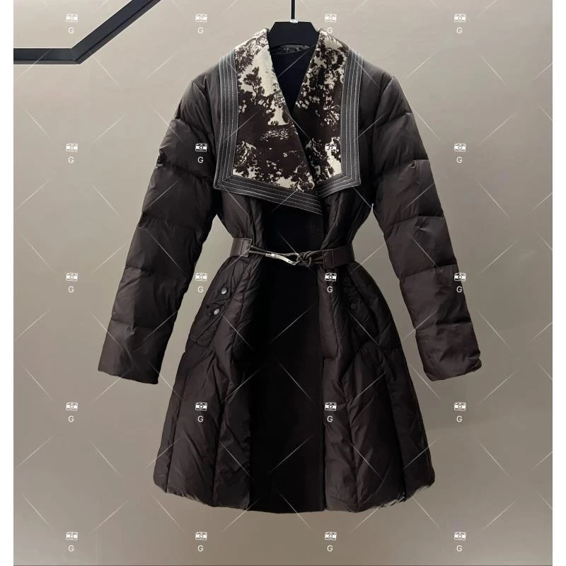 【静】秋冬气质小香风设计师中长款羽绒服轻奢女 GS-57752