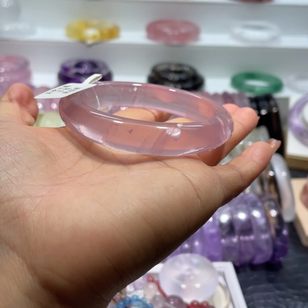 水晶手镯55圈口12号未镶嵌