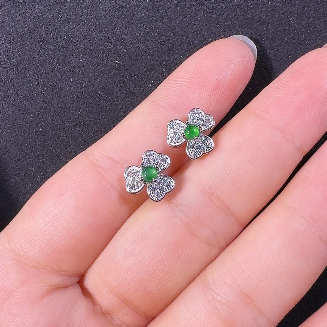 翡翠未镶嵌耳饰蛋面