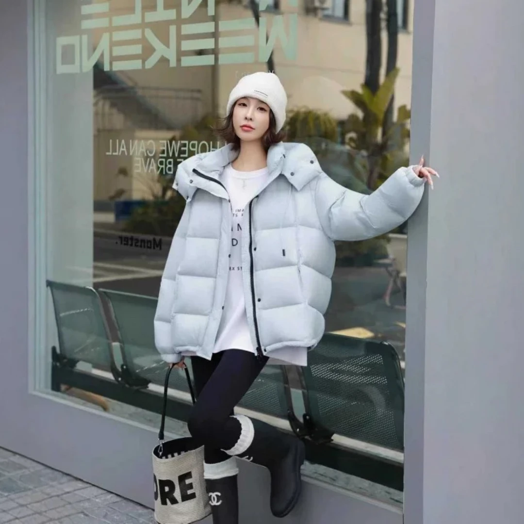 2025冬季新款大码羽绒服女加厚保暖显瘦面包服外套冬季时尚洋气