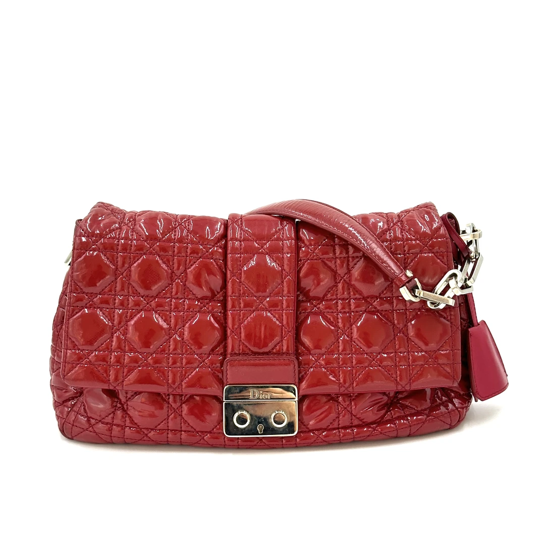 99新 DIOR/迪奥 Dior 迪奥红色漆皮翻盖包 腋下包 99新