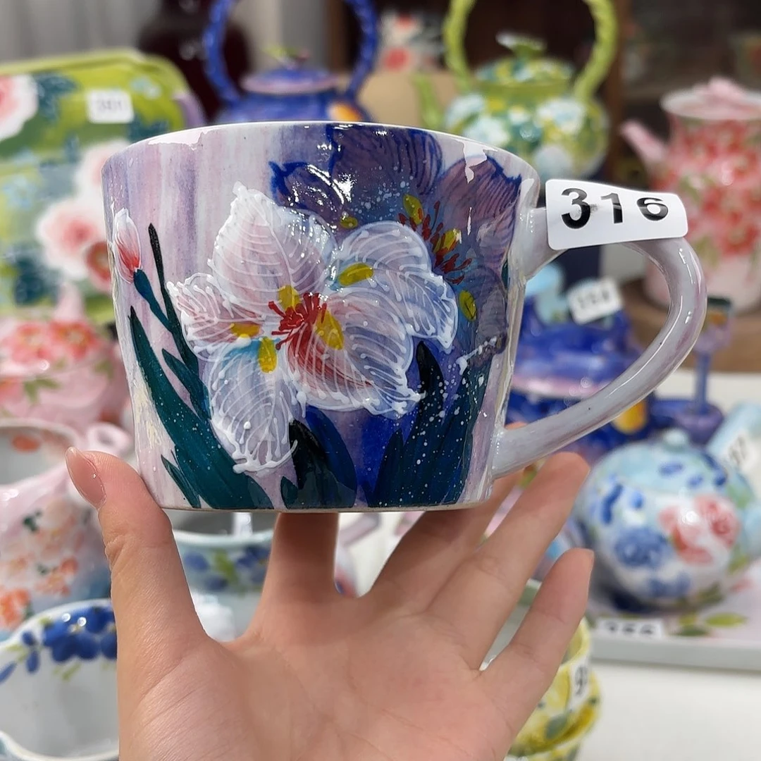 景德镇手绘高温釉下彩陶瓷茶具