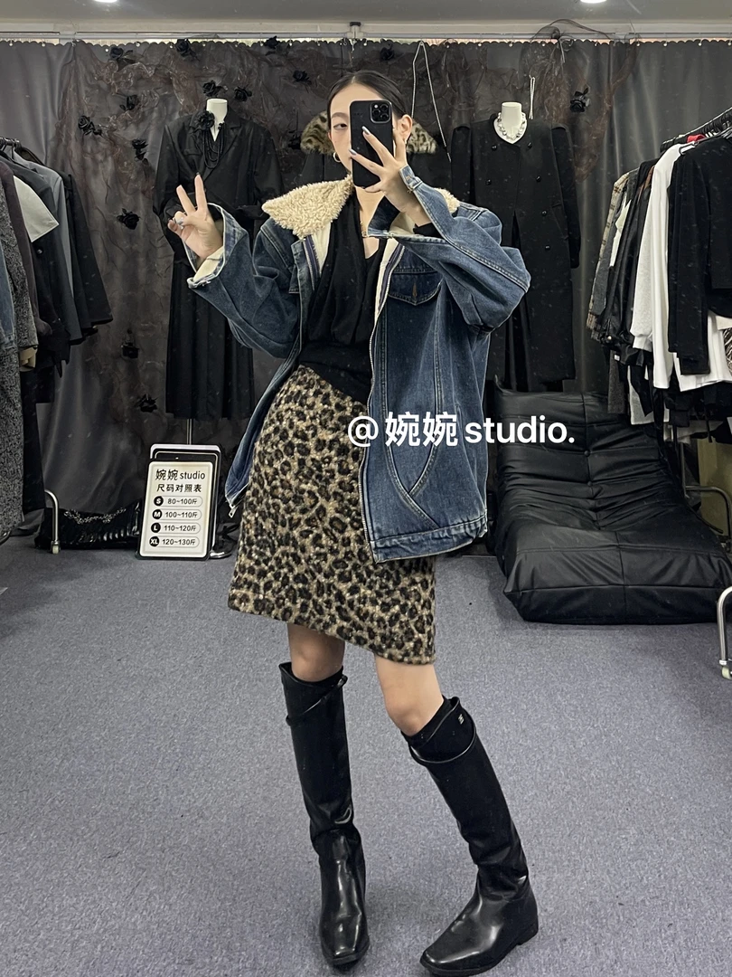 【婉婉studio】厚款大摆裙短裙中长裙半身裙ins韩版时尚复古春秋